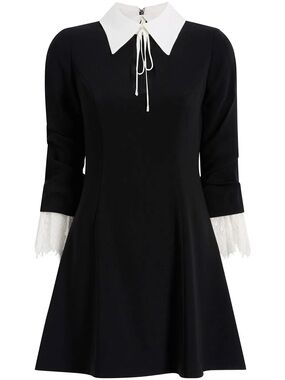CINQ À SEPT
Women's Savina Collared A-line Dress In Black Ivory